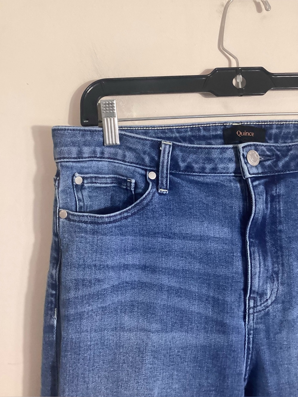 Quince Womens Stretch High Rise Straight Leg Jeans Size 31 - Picture 4 of 14